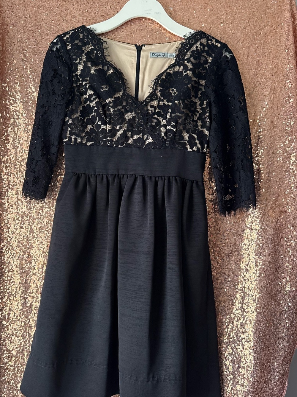 Black Lace-Overlay ELIZA J Dress